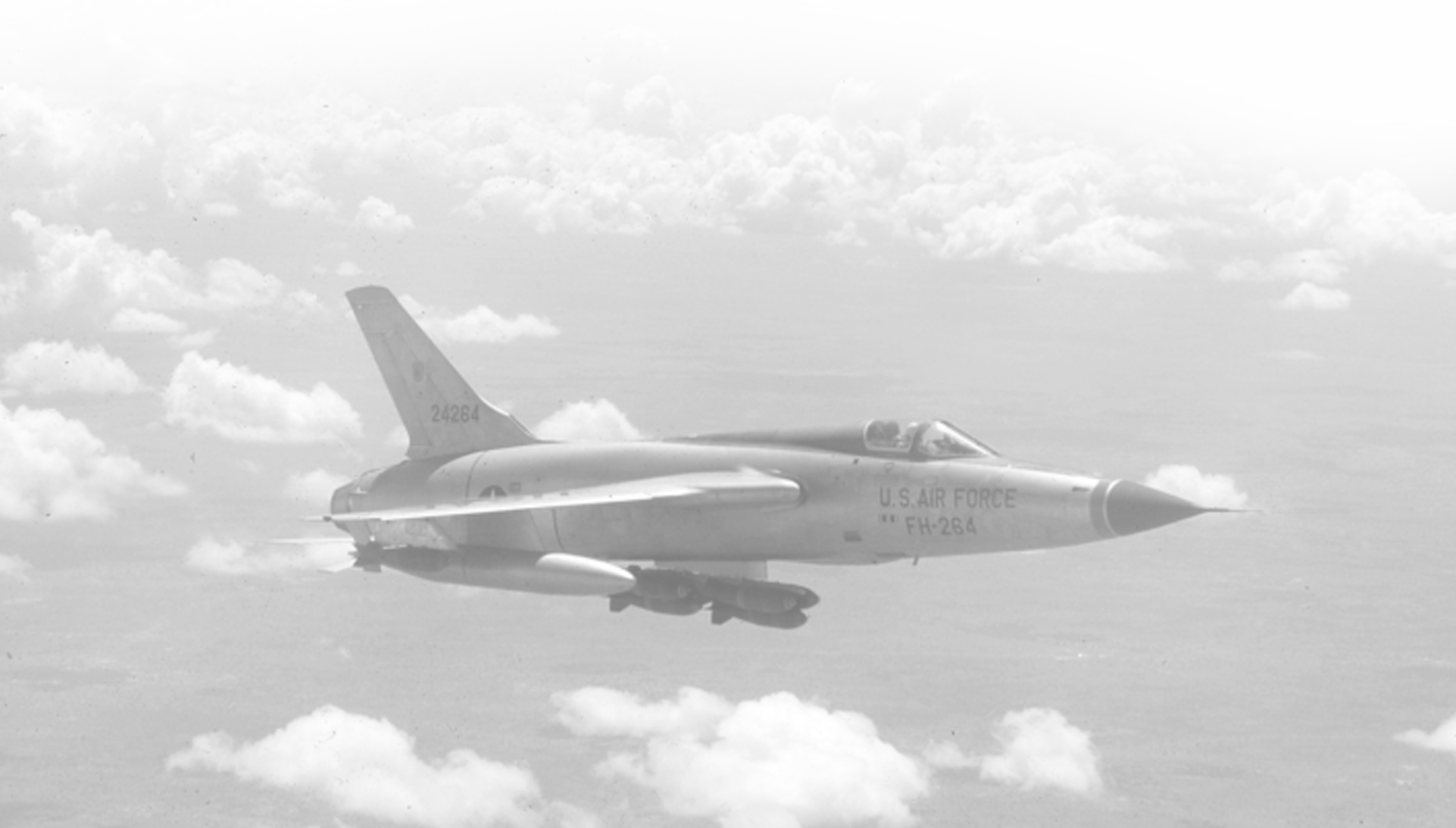 archival photo F-105 flying