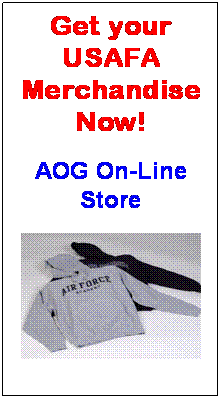 Text Box: Get your USAFA Merchandise Now!
AOG On-Line Store

 
 
